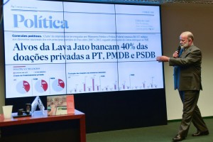 João Vaccari Neto expõe doações de empresas a todos os partidos na CPI da Petrobras. (Foto: Antonio Cruz/Agência Brasil)