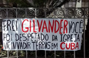 Faixa contra frei Gilvander