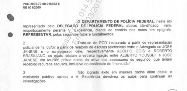 Representação da Polícia Federal